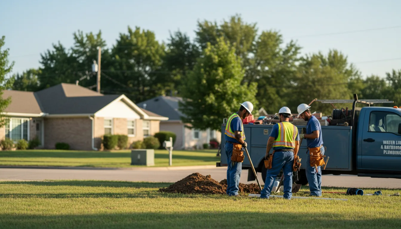Residential water line and bathroom plumbing service in White Deer, TX